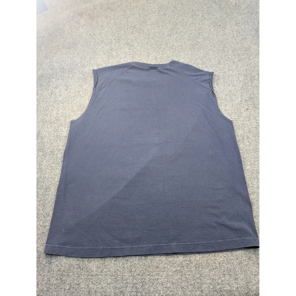 Adidas Shirt Mens Large Navy Sleeveless Muscle Tank‎ Athletic Gym Training